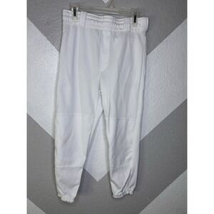 Rawlings White Baseball Pants BTB2000RW Youth Sz Medium Elastic Drawstring Waist